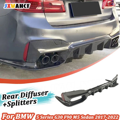 For BMW 5 Series G30 F90 Jxwancf Dry Carbon Fiber Rear Bumper