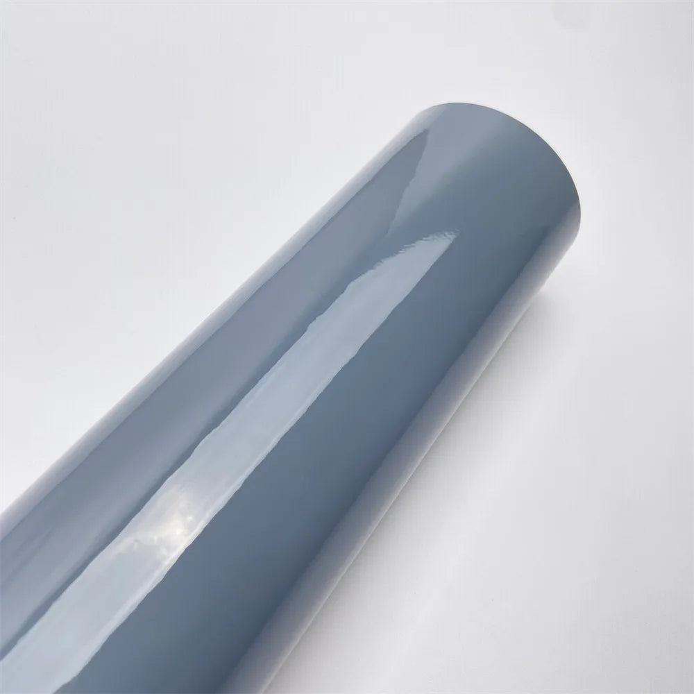 For Motorcycle Gloss Grey Vinyl Wrap Film Waterproof Shiny