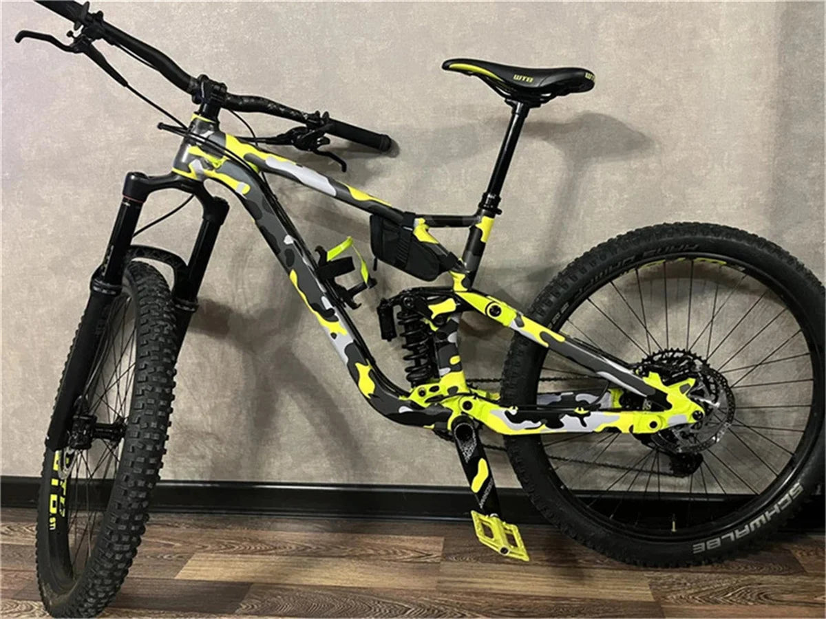 For Auto Motorcycle Body Diy Modification Yellow Camo Vinyl Wrap