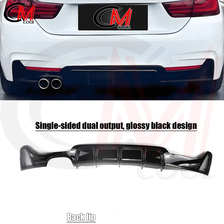 For BMW 4 Series F32 F33 F36 Rear Lip Bumper Diffuser ABS