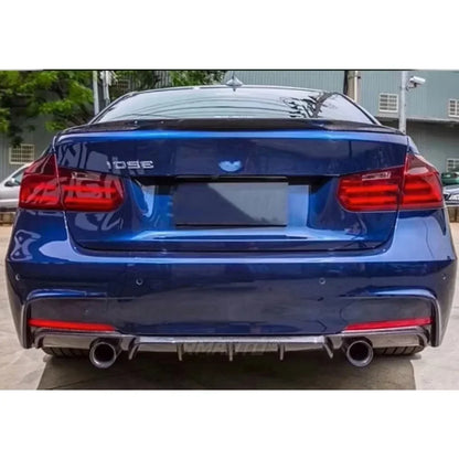 For BMW F30 2012-2019 Body Kit BMW F30 Rear Bumper Lip Carbon