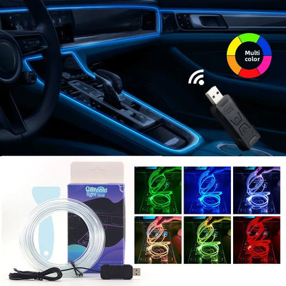 USB Cold Cable Ambient Guide Strip installation-free Wiring In