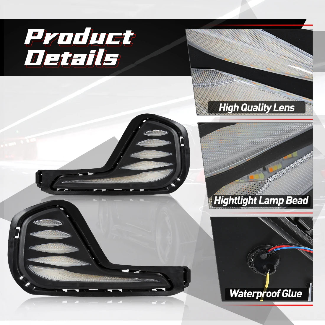 For Chevrolet Cavalier 2019 2020 2021 2PCS Daytime Running 2022