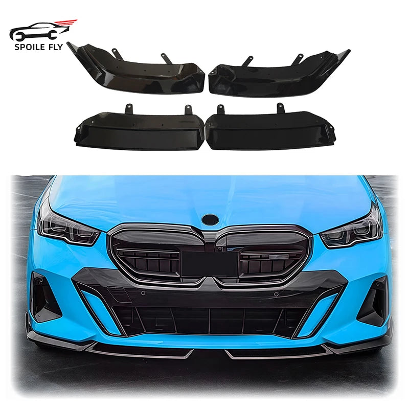 For BMW 5 Series G60 G61 4PCS M Performance Front Lip Bumper