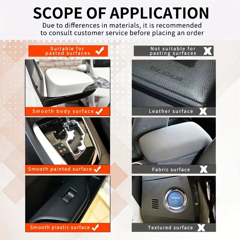 Carbon Fiber Body Film Black Vinyl Wrap Sticker Matte