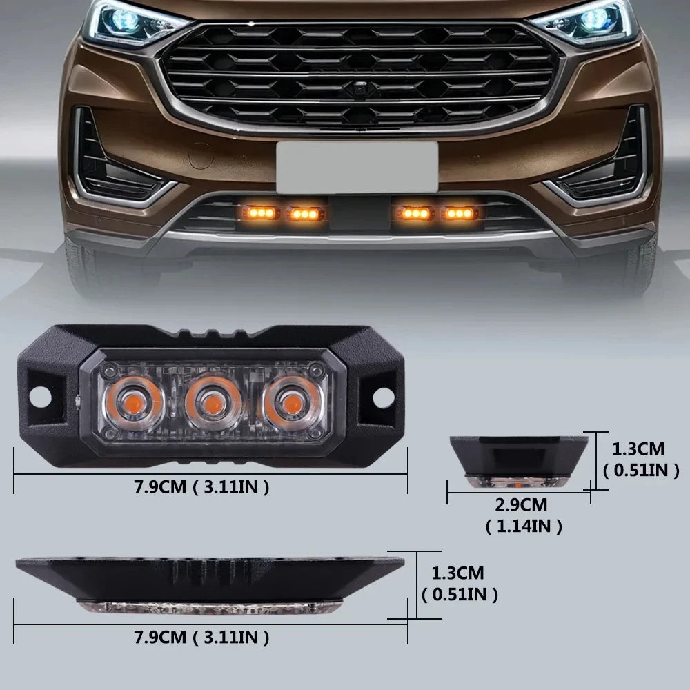 Emergency Strobe Warning Flashing Grille Trucks Cars Signal