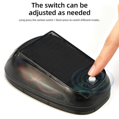 5X RGB Solar Powered Strobe Bar Remote Control Roof