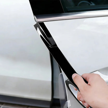 10CM 10M Glossy Black Sticker Paste Protective Strips Door