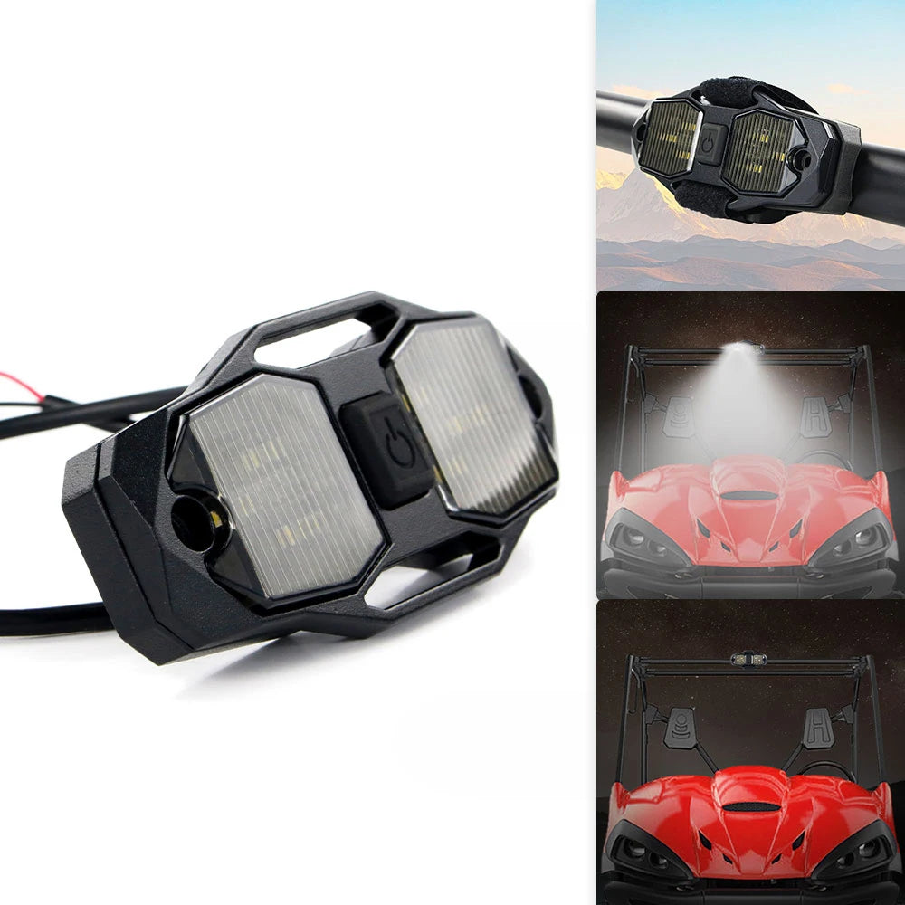 For Utv Polaris Rzr Can-Am ATV Roll Bar Mount Dome Rock Switch