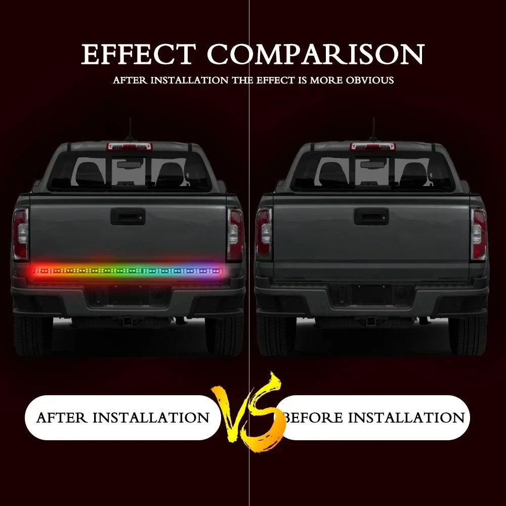 12V 24V Dynamic Colorful Turn Signal Rear 5function Flowing