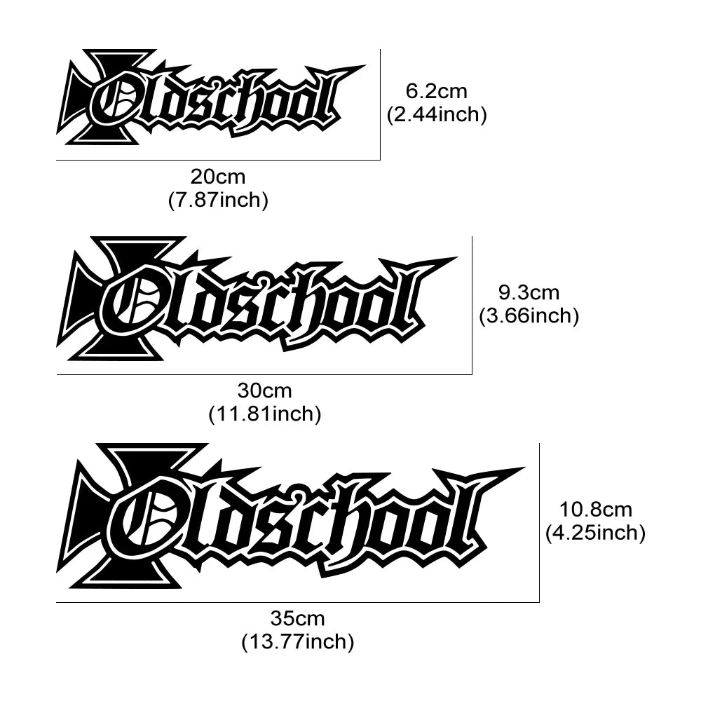 Body Window Sticker Creative Old School Alphabet Pattern Racing