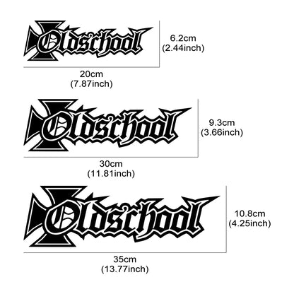 Body Window Sticker Creative Old School Alphabet Pattern Racing