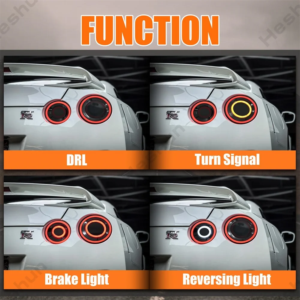 For Nissan Gtr GT-R R35 2009 Pair Taillights 2010 Taillamp Rear
