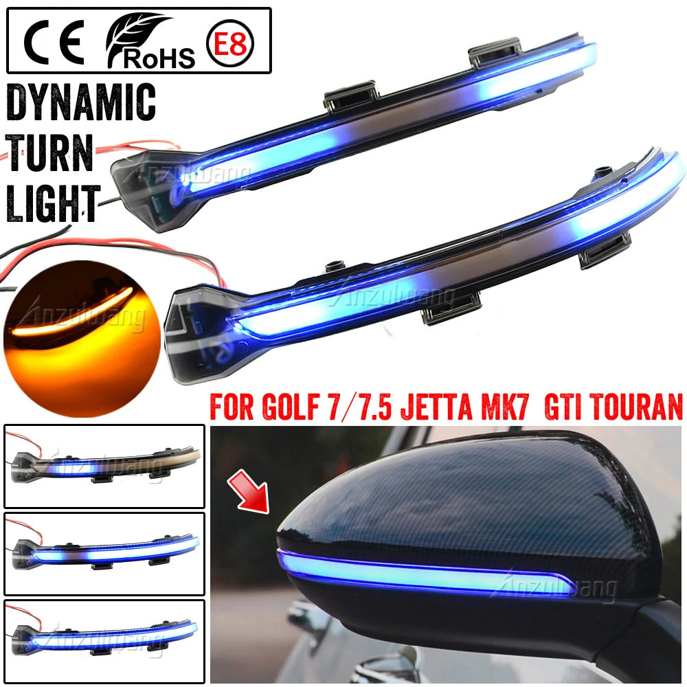 For VW Golf 7 Vii MK7.5 Side Wing Rearview Mirror Indicator
