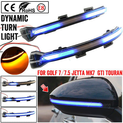 For VW Golf 7 Vii MK7.5 Side Wing Rearview Mirror Indicator