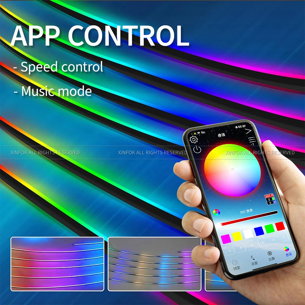 Ambient Color Acrylic Strips 110CM Full Colors RGB Interior
