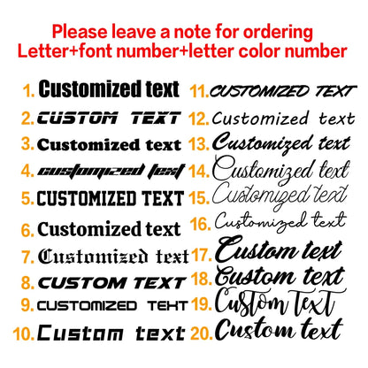 Custom Personality Text Name Sticker Windshield Bumper