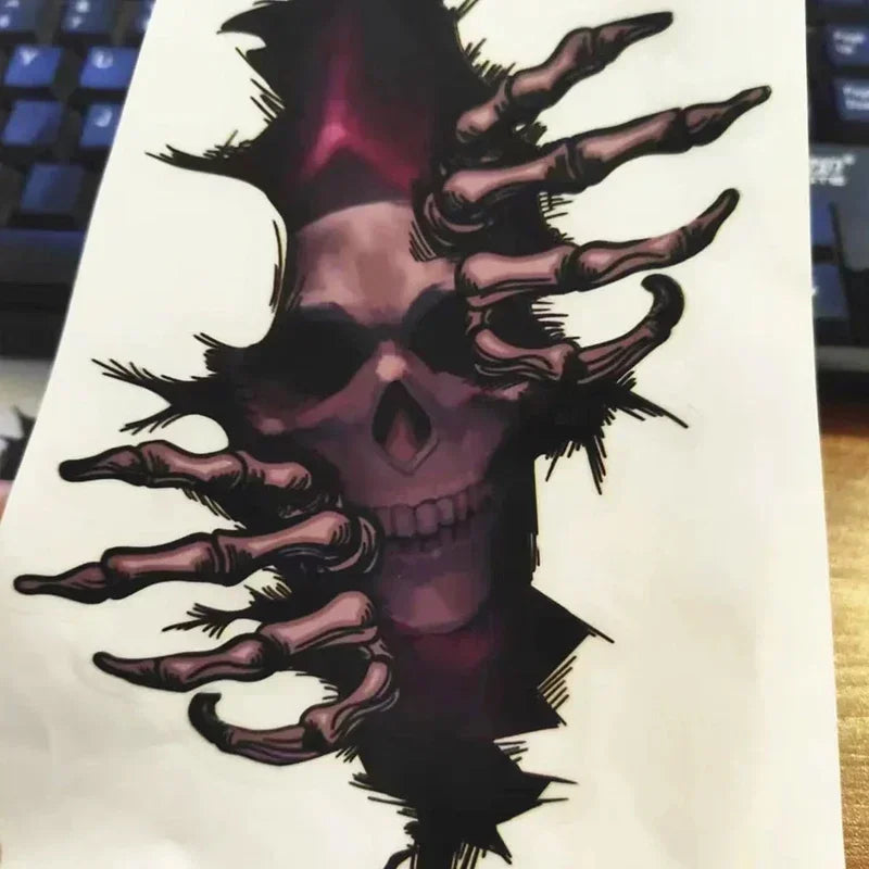 Sticker Horror Characters Skull Force Open From Cracked Series