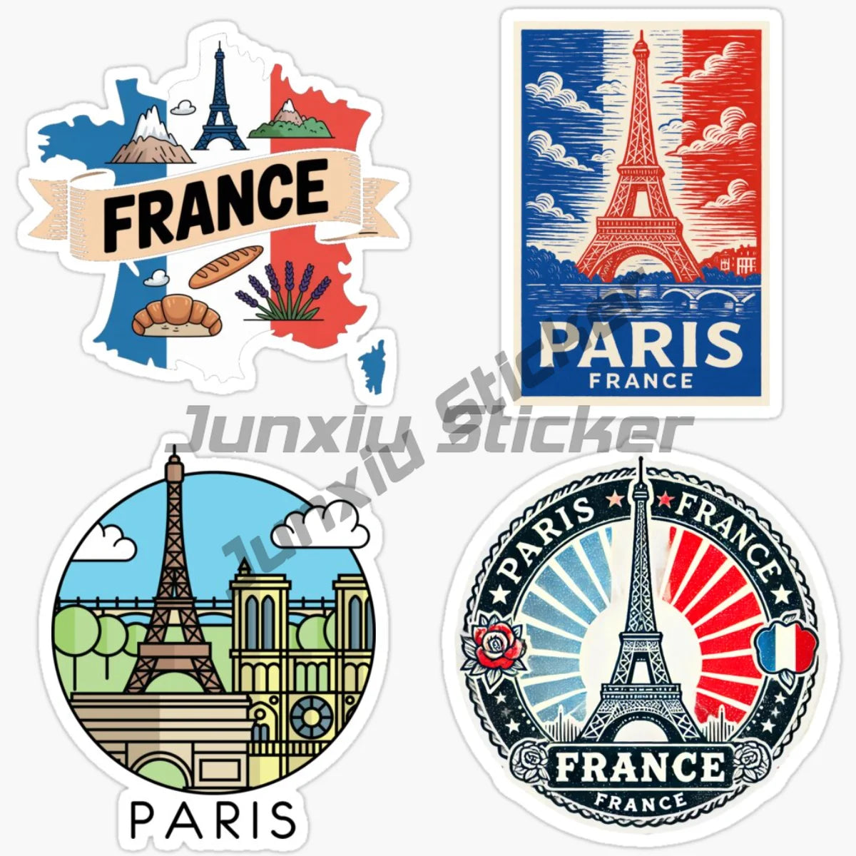 Paris France Travel Scenery Stickers Vinyl self-adhesive