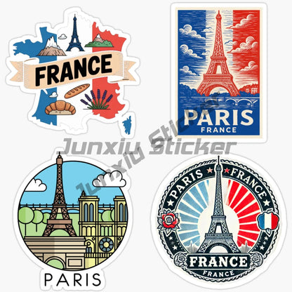 Paris France Travel Scenery Stickers Vinyl self-adhesive