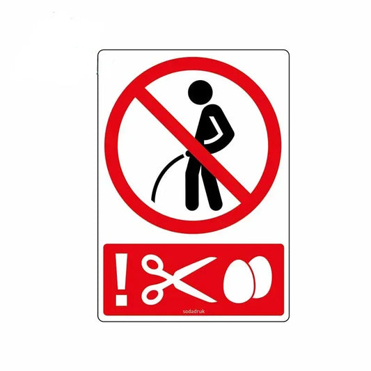For Scissors Prohibit Toilet Anime Waterproof Sticker