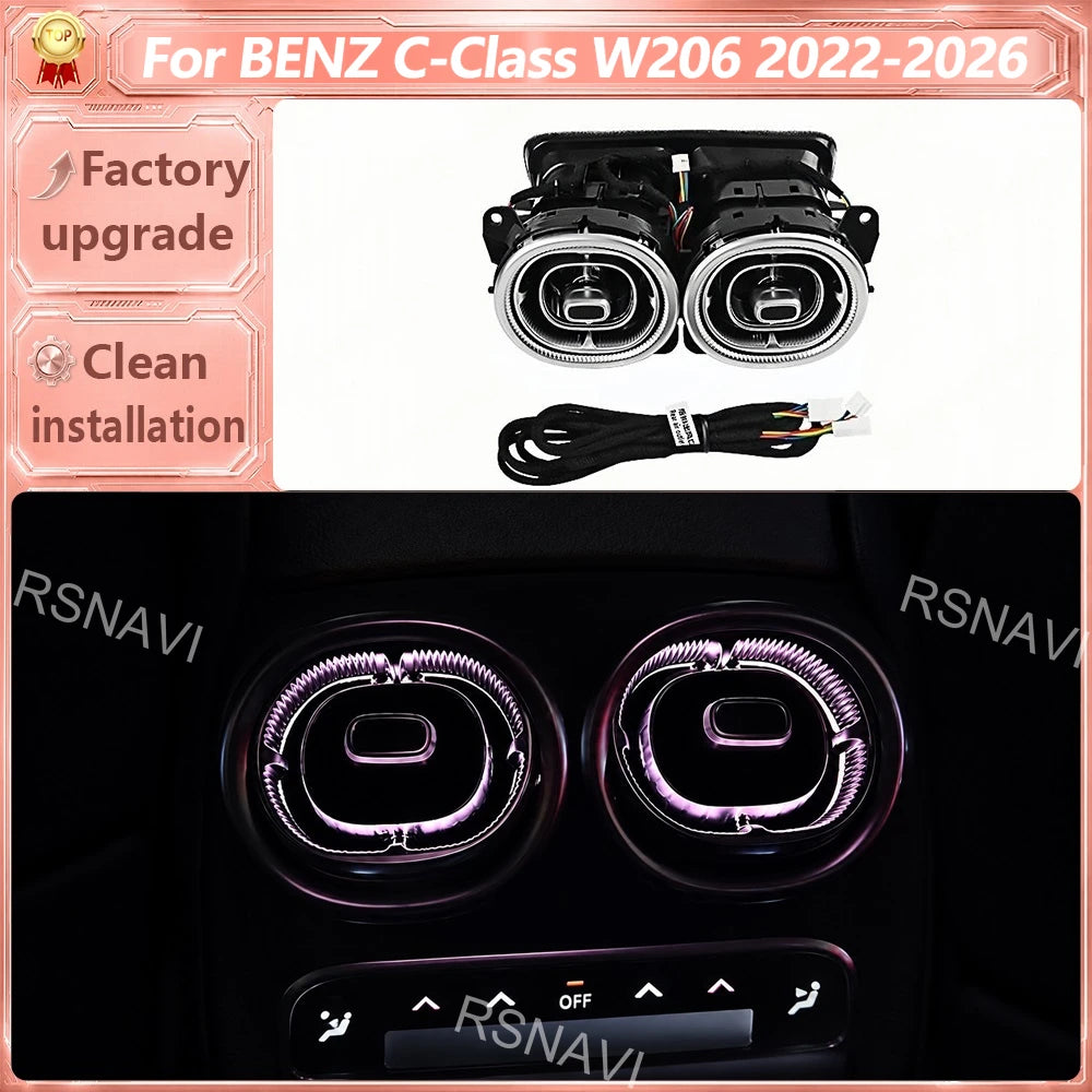 For Mercedes-Benz C-Class W206 2022-2025 Rear Turbine Air Vents