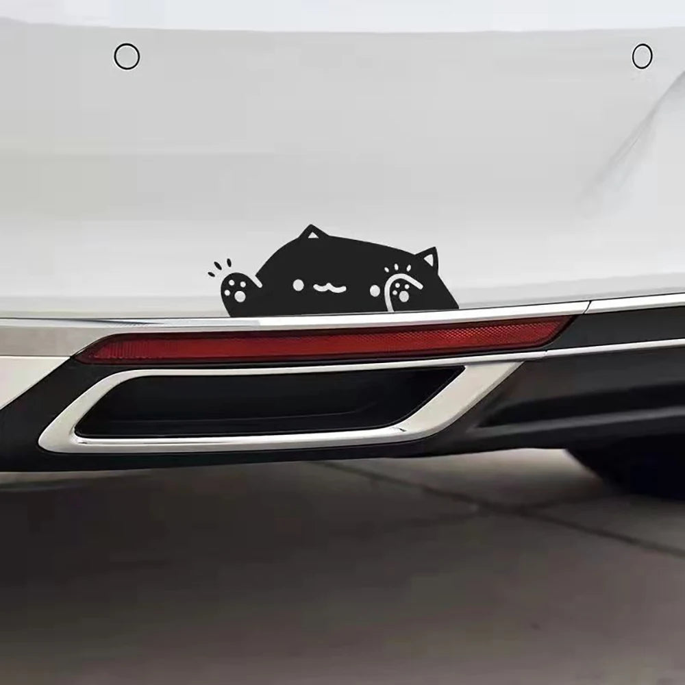 Cute Personality Cat Sticker Kitten Knocking On Window Body