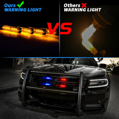 Warning Use Strobe Front Grille Emergency Flashing Bar Multiple