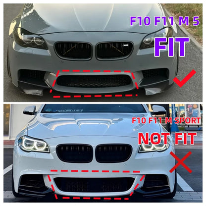 For BMW 5 Series F10 F11 Front Bumper Spoiler Canard Lip Side