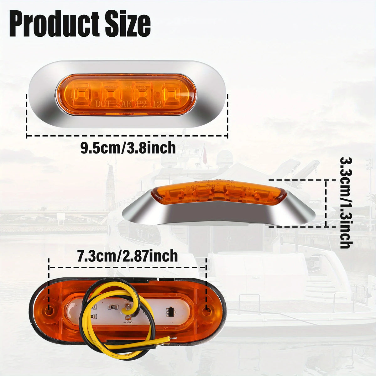 For Bus 20PCS Side Marker Indicator Front Rear Tail Clearance Dc