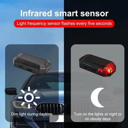 MINI Solar Power Warning Night Security Simulated Alarm Wireless