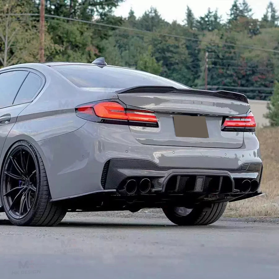 For BMW 5 Series G30 G38 Carbon Fiber Rear Diffuser W F90 M5