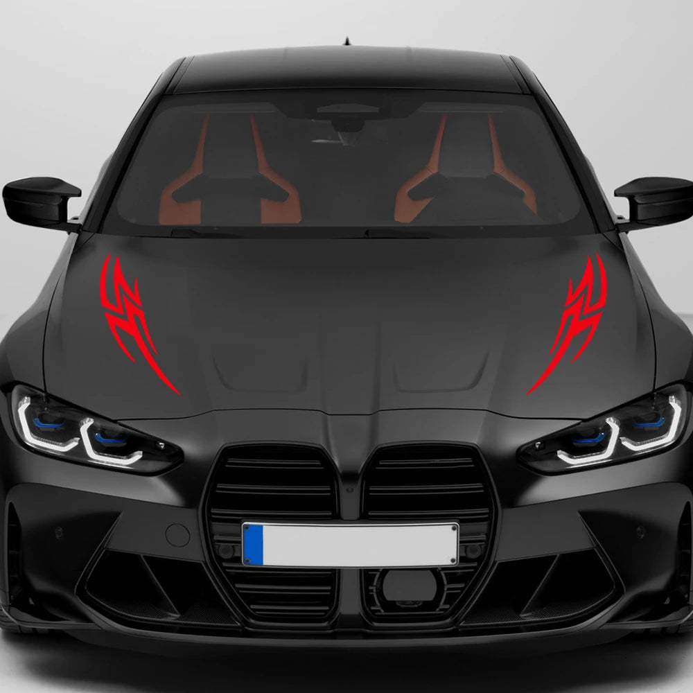 Hood Graphics Tribal Racing Stripes Vinyl Film Decals Pvc