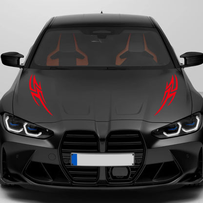 Hood Graphics Tribal Racing Stripes Vinyl Film Decals Pvc