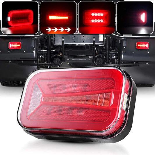 For Trailer Bus Pickup 6.5 Inch Combination Taillights Square