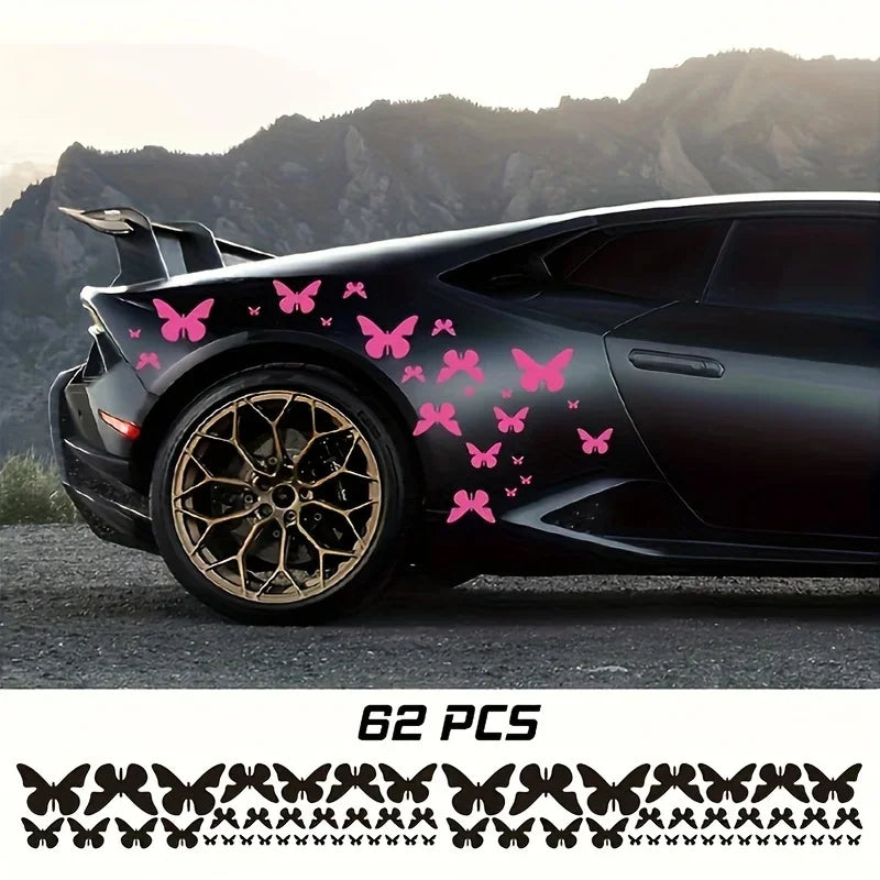 62PCS Cute Beautiful Side Stickers Motorcycle Laptop Window