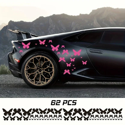 62PCS Cute Beautiful Side Stickers Motorcycle Laptop Window