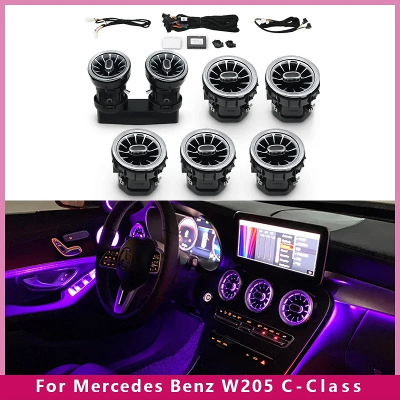 For Mercedes-Benz 3 64 Colour LED Ambient Turbine Nozzle Air