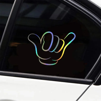 10x7.5cm Shaka Hand Sign Signal Sticker Body Bumper Windows