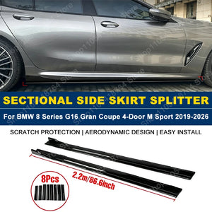 For BMW 8 Series G16 Gran 2.2m 86.6 Side Skirts Extension Rocker