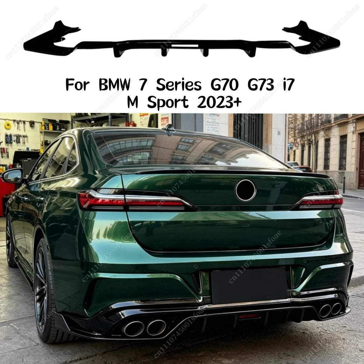 For BMW 7 Series G70 G73 3PCS I7 M Sport 2023 Rear Bumper Lip