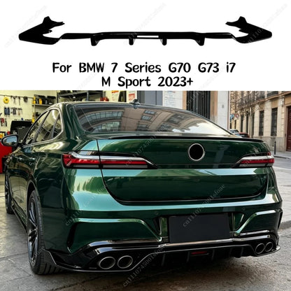 For BMW 7 Series G70 G73 3PCS I7 M Sport 2023 Rear Bumper Lip