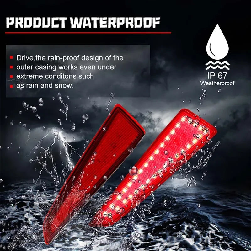 For Lexus RX350 RX350L RX450h RX450hL Red Rear Bumper Reflector