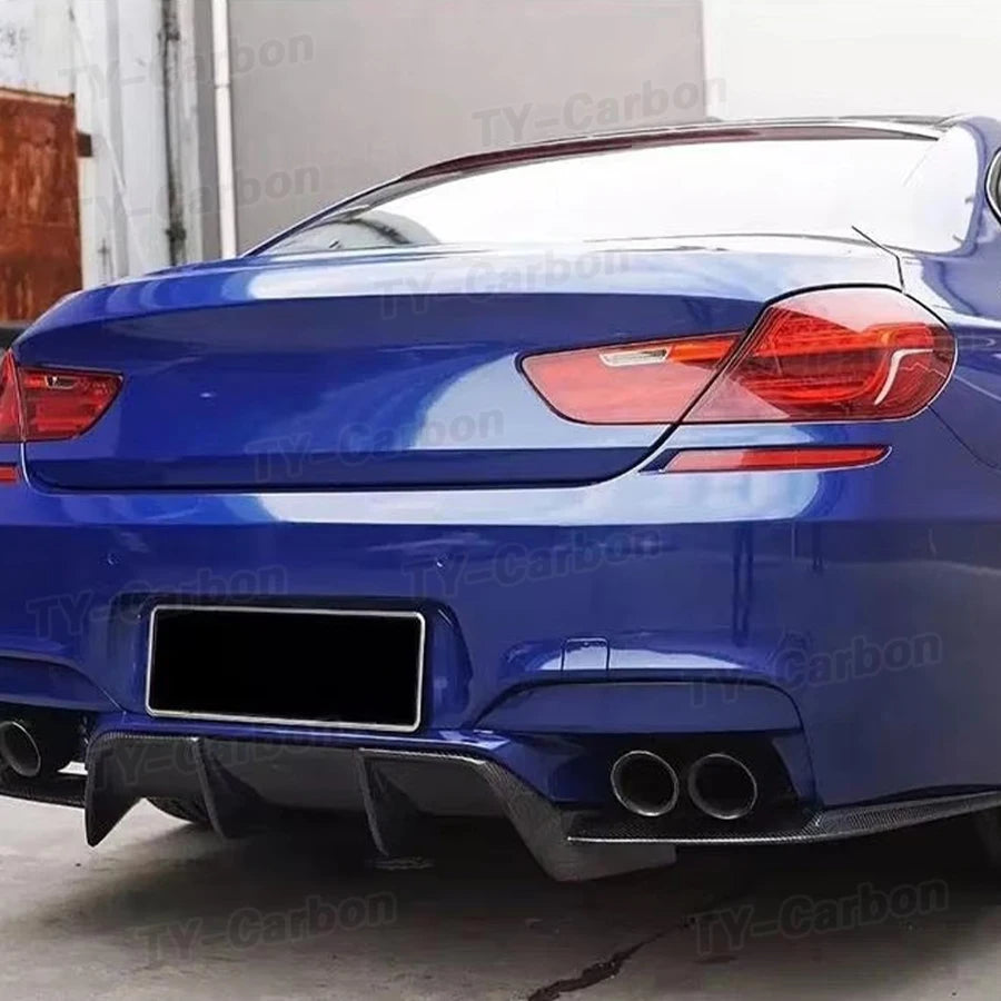 For BMW 6 Series F06 F12 Rear Bumper Diffuser Lip Spoiler Real