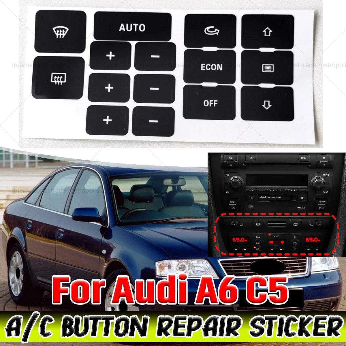 For Audi A6 C5 A C Climate Air Condition Heater Control Button