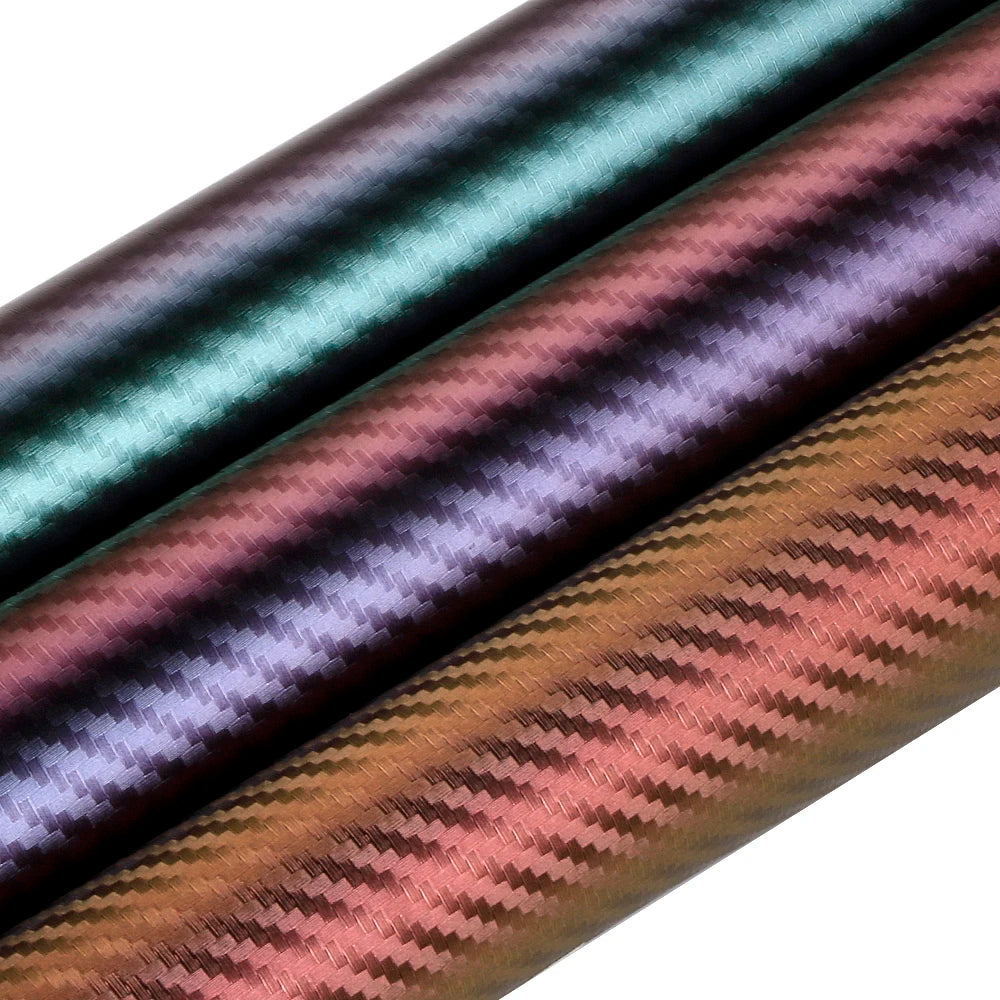 400 600CM 3D Chameleon Vinyl Film Body Carbon Fiber