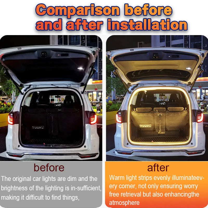 Trunk Dynamic Flowing Flexible Strip 2M 4M Automatic On