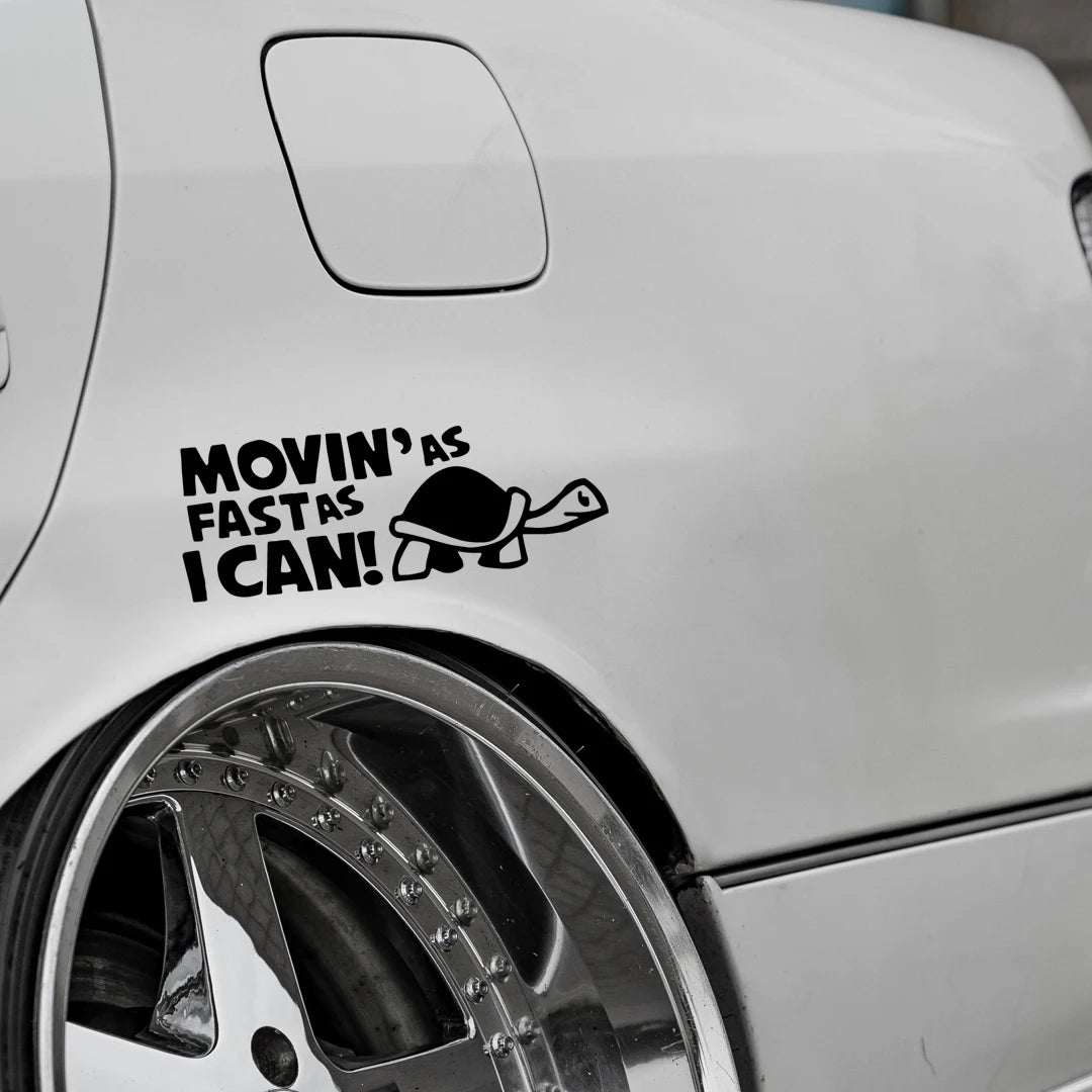 Reflective Move As Fast Possible Animal Decal Scratch Cover