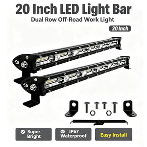 For Off-Road 2PCS 20-inch off-road Bars Lightweight Slim Work