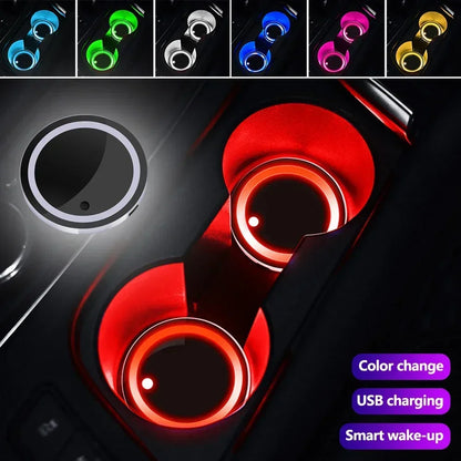 Cup Holder Coaster Colors RGB Up Pad Vibration Sensor